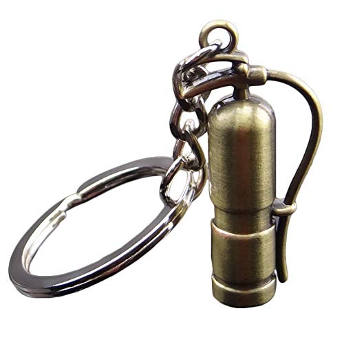 kaaka Creative-Design Fire Extinguisher Key Chain,Commemorative Meaning Gift,Decor for Key,Exquisite Copper Color Keychain Antique Copper