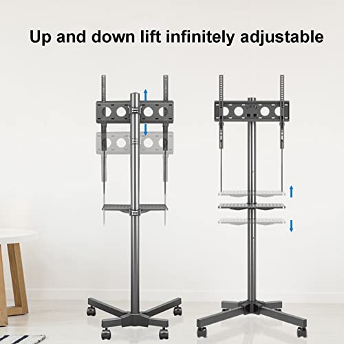 Soporte móvil para TV con ruedas ajustable para 17-55 pulgadas miniatura 4
