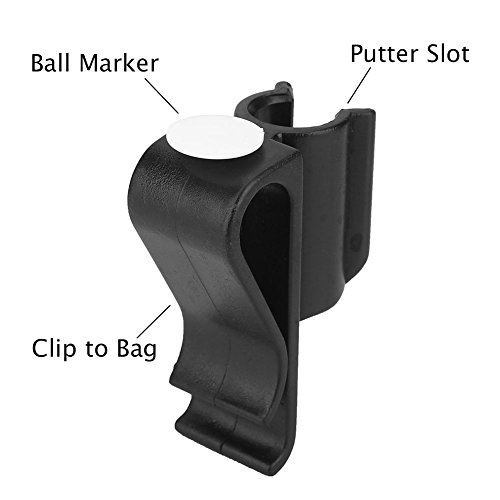 Golf Club Clip, 5Pcs Durable Plastic Golf Bag Clip On Putter Holder Golf Organizer Club Clip With Ball Markers Accessories - Image 4