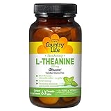 Country Life L-Theanine 100 mg - 60 Smooth Melts - Mint Flavored - Promotes Relaxation & Mental...