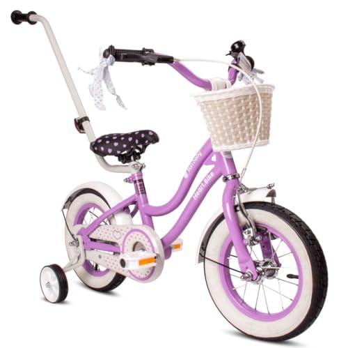 sun baby Heart Bike Kinderfahrrad für Mädchen 12 Zoll - Lila