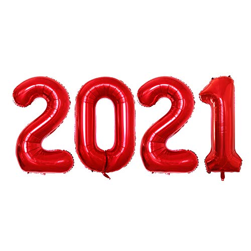 GOER 42 Inch 2021 Red Foil Number Balloons for 2021 New Year Eve Festival Party Supplies Graduation  - //coolthings.us