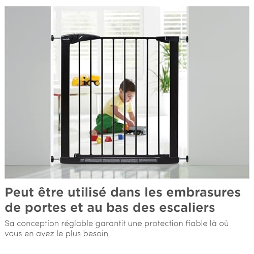 Munchkin Barrière de Sécurité Maxi Secure pour Tout-Petit & Bébé | Instal Facile | Barrière de Sécurité pour Escaliers & Portes | Extensible jusqu'à 117 cm avec Extensions Achetées Séparément | Noir – vue 4