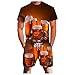 Sport Sets Herren Sommer Sweatshirt+Kurze Hose,Freizeit Sportswear Tops+Shorts,3D Bier T-Shirts Running Zweiteiliger Anzug,Atmungsaktiv Fußballtrikot für Outdoor Fitness Joggen Wettbewerb Oktoberfest