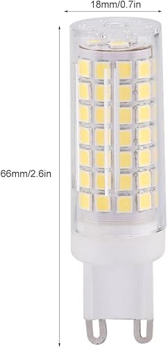 Miniatura 3 de Luz LED de maíz, 6W 85V-265V 88LED Bombilla de maíz Iluminación de luz para iluminación decorativa del hogar (G9-blanco cálido)