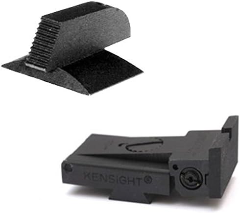 Kensight TRT 1911 Set w/Serrated Squared Blade & 0.200in Front Sight, Black, 960-052