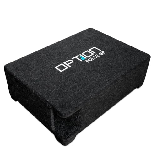 Option PULSE-8P Kompakter 20cm Passiv-Subwoofer, Bassreflex Subwoofer mit 200 Watt RMS (Downfire)
