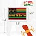 Coneatness Juneteenth Flags on Sticks 20 Pcs, Small Handheld Flags 8.5x5.5 Inches African American Decorations Indoor Outdoor