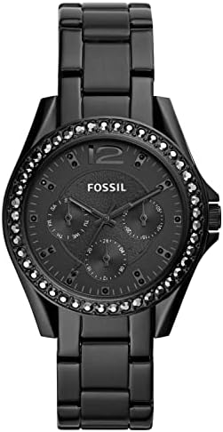 FOSSIL Womens Watch Riley, 38mm case size, Quartz Multifunction movement, Stainless Steel strap