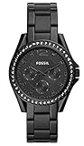 FOSSIL Damenuhr Riley, 38 mm Gehäusegröße, Quarz-Multifunktionswerk, Edelstahlarmband