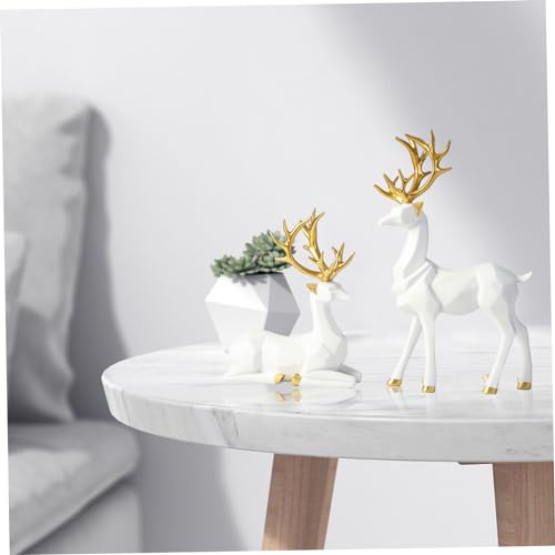 Statue de cerf décoration Noël et maison en résine moderne