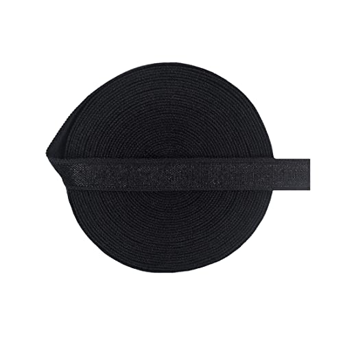 Bristlegrass Satin Elastic Band For Sewing 3/8" 10Mm Roll Spool Shiny Stretchy Ribbon For Hair Tie Headband Dress Diy Sewing Trim (A-3/8 Inch X 50 Yards,Black) #TOP3