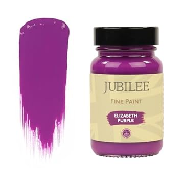 Guild Lane Jubilee Furniture Paint – Upcycle & Transform Wood, Metal & Glass – Soft Sheen Finish for Indoor & Outdoor – Durable & Easy to Apply Multi-Surface Paint (Elizabeth Purple, 60ml)