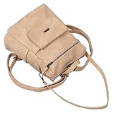 JOINPAYA Mochila de Mujer Caqui Múltiples Compartimentos, Diseño Ergonómico Antirrobo, Bolso de Hombro Versátil para Trabajo, Viajes y Uso Diario, Mochila de Moda Funcional