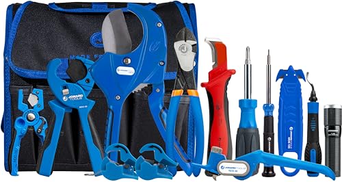 Jonard Tools TK-268 14-Piece Fiber Optic Duct Kit – Professional Grade Ducting Toolkit with Precision Tube Cutters and Versatile Tools for Microduct and Large Fiber Duct