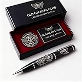 Bolígrafos de Metal Negro Premium, Divertidos, Atrevidos y Sin Complacencias. Actitud. Más que un simple bolígrafo. Un regalo original y divertido para hombres, veteranos y moteros. (1 pcs)