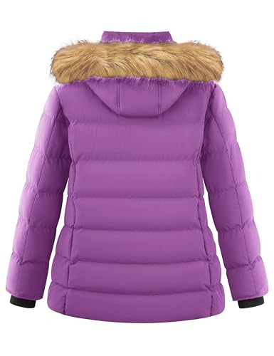 wantdo Women's Plus Size Winter Coats Quilted Thicken Puffer Jacket with Removable Hood2