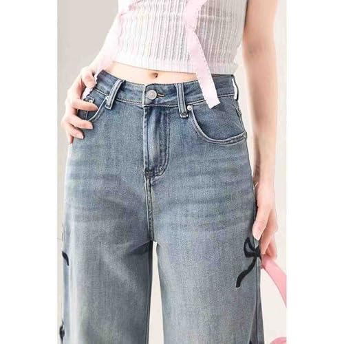 Women's Denim Pants Y2K Jeans Retro Embroidered Pattern Printed Loose Casual Jeans Straight Leg Pants3