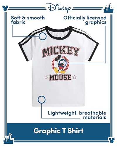 Image of Disney Lightning McQueen Mickey Mouse & Stitch Womens Retro Graphic Tees