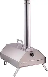 Mini Forno de Pizza A Lenha Antonow - Portátil - Inox Escovado