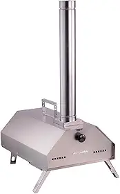 Mini Forno de Pizza A Lenha Antonow - Portátil - Inox Escovado