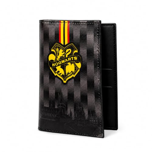 Image of Nasher Miles x Harry Potter Hogwarts Express Passport Sleeve PU Travel Cover with Cards Slot | Ideal for Travel | Men, Women, Boys, Girls (Black & Red)