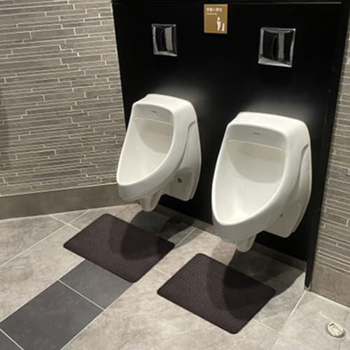 2 unidades de alfombrillas para orinal, protectores antideslizantes absorbentes de agua para pisos de baños masculinos, reutilizables y lavables miniatura 3