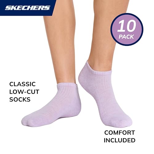 Skechers Women's 10-Pack Half Terry Classic Low Cut Socks, Comfort-Fit & Cushioned Footbed by Skechers - Image 2