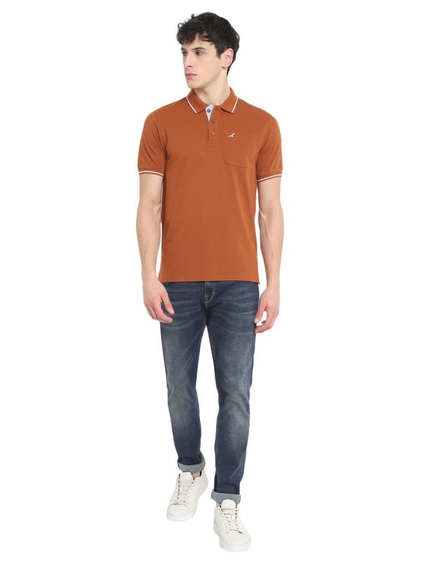 Image of AMERICAN CREW Polo Collar T-Shirt for Men with Pocket