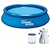 Produktbild Summer Waves Quick Up Pool Komplettset | Rund 366 × 76 cm Blau | Aufstellpool Set | Gartenpool & Schwimmbecken inkl. Filterpumpe