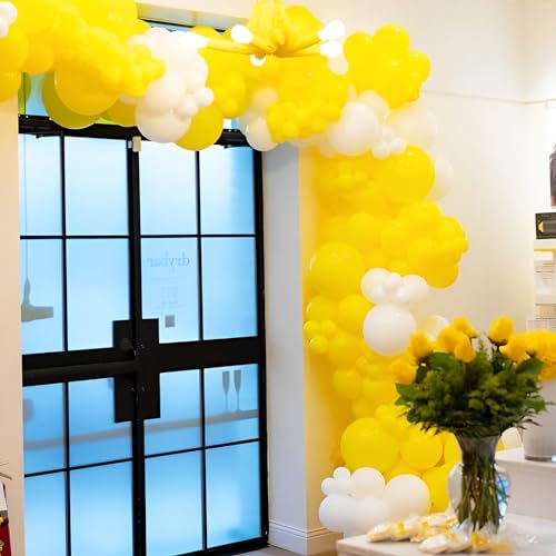 Image of Voircoloria Yellow Balloons, 66pack 12inch Yellow Latex Party Balloons for Graduation, Wedding, Birthday, Gender Reveal, Baby Shower, Anniversary, Sunflower and Honeybee Theme Party Decorations