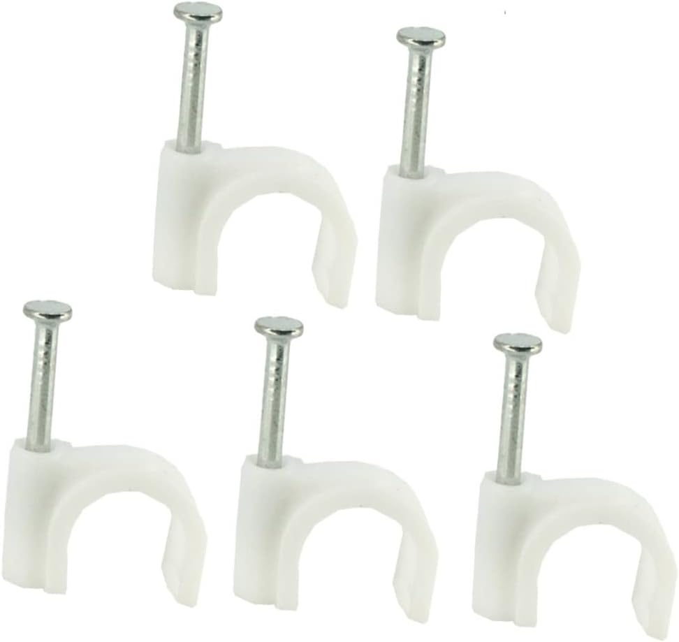 DOITOOL Cord Holders 600 Pcs Cable Clamp Cable Clip Cord Clips Cord Wall Clip Cable Wall Clip Wire Clamps Staple Outdoor