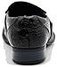 Enzo Romeo Santcro Men's Dress Crocodile Print Loafers Elastic Slip on with Buckle Fashion Shoes Runs Half Size Big (10, Black)