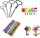 🧸【Wunderschöne Handarbeit】Kastanienbohrer Kinder Set besteht aus durchstechbaren Kastanien, Walnüssen und vielem mehr, um eine schöne Silhouette zu gewährleisten.