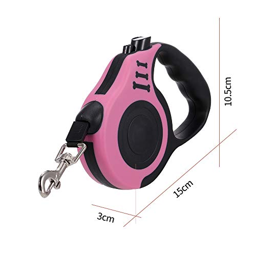 Nishore Trela retrátil para cães Trela de caminhada para animais de estimação com alça antiderrapant