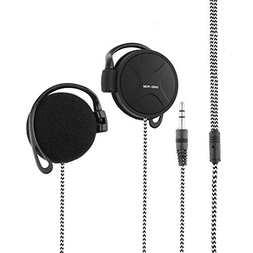 Andoer Fone de ouvido para jogos com fio de 3,5 mm Fones de ouvido esportivos com gancho de orelha F