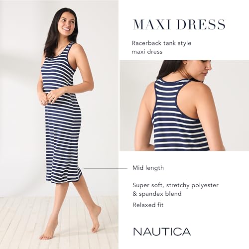 Nautica Womens Sleep Shirt Soft Stretch Jersey Short Sleeve Night Shirt4