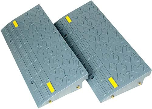 Set of Two Medium Size (4 inch Tall) Curb Ramps. Car, Truck, RV, Trailer, Cart or Handtruck. Can be Bolted Together or Used Separately.