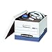 Bankers Box 30 Pack STOR/FILE Medium-Duty File Storage Boxes, FastFold, Lift-Off Lid, Letter/Legal, White/Blue
