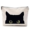 Black cat makeup bag kitty cosmetic bags for women cat lovers gifts cat mom gifts small makeup bag for purse  urban country home decor