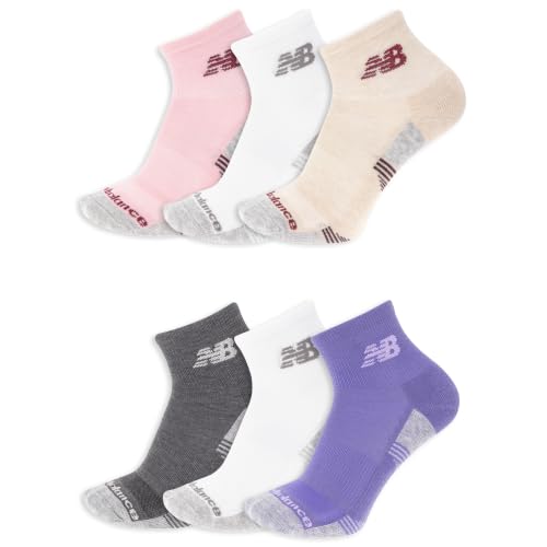 Image of New Balance Unisex Adult Performance Cushioned Ankle Socks, 6 Pairs