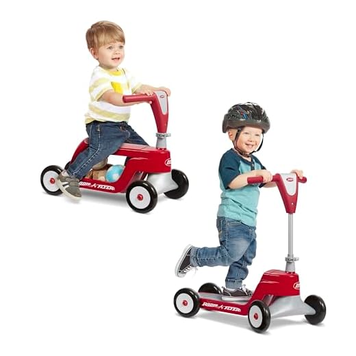 Radio Flyer Scoot 2 Scooter, Toddler Scooter or Ride on, Ages 1-4,Red