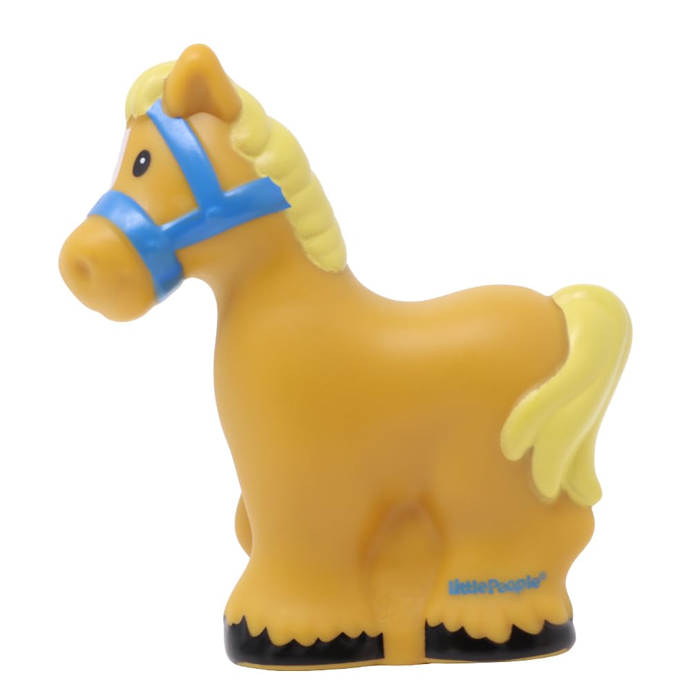 Fisher-Price Parte di ricambio Little People Caring for Animals Farm Zoo Safari Friends Playset DWC31 e CHJ51 - Figura di cavallo marrone marrone chiaro