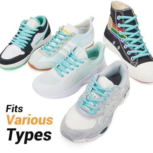 Image of Handshop 1 /4 inch Oval Athletic Shoelaces 24 inch-72 inch in 22 Colors Half Round Shoe Laces