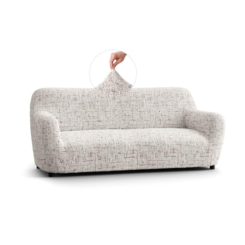 PAULATO - Housse de canapé 3 Places en Microfibre, Tissu bi-élastique Anti-Rayures Lavable en Machine, WavyTech et Certification Oeko-TEX - Made in Italy -...