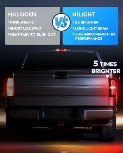 Image of Nilight Taillight Assembly for 2009-2014 Ford F150 Styleside Smoked Lens