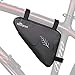 BAIGIO Bolsa de Triángulo para Bicicleta, Bolsa de Almacenamiento para Cuadro de Bicicleta, Bolsa Impermeable para el Tubo Superior de Bicicleta para Equipos de Ciclismo, 1,2L (Negro)