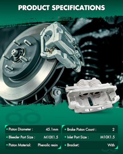 Image of SCITOO 18B4839 Front Left Disc Brake Caliper Assembly w /Bracket For Ford For Mustang 2003-2004