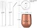 4 Pack Stainless Steel Wine Tumbler - 12oz Insulated Stemless Wine Glass Tumblers with Lids and 4 Straws for Wine, Coffee, Tea, Ice cream, Drinks, Champagne, Cocktails (Copper)