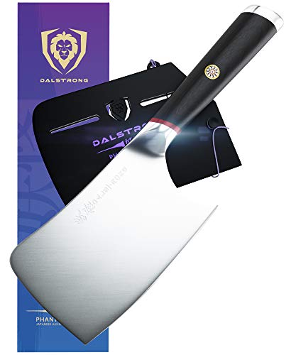 DALSTRONG Cleaver Knife - Phantom Series - Japanese High-Carbon AUS8 Steel - Pakkawood Handle - Sheath Included (4.5" Cleaver Knife) DALSTRONG Cleaver Knife - Phantom Series - Japanese High-Carbon AUS8 Steel - Pakkawood Handle - Sheath Included (4.5" Cleaver Knife)